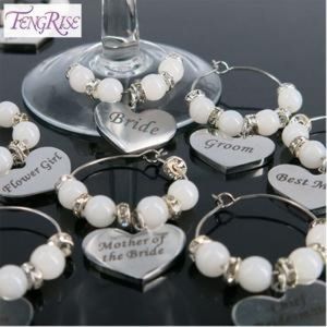 Custom Wedding Decoration Wine Glass Charms